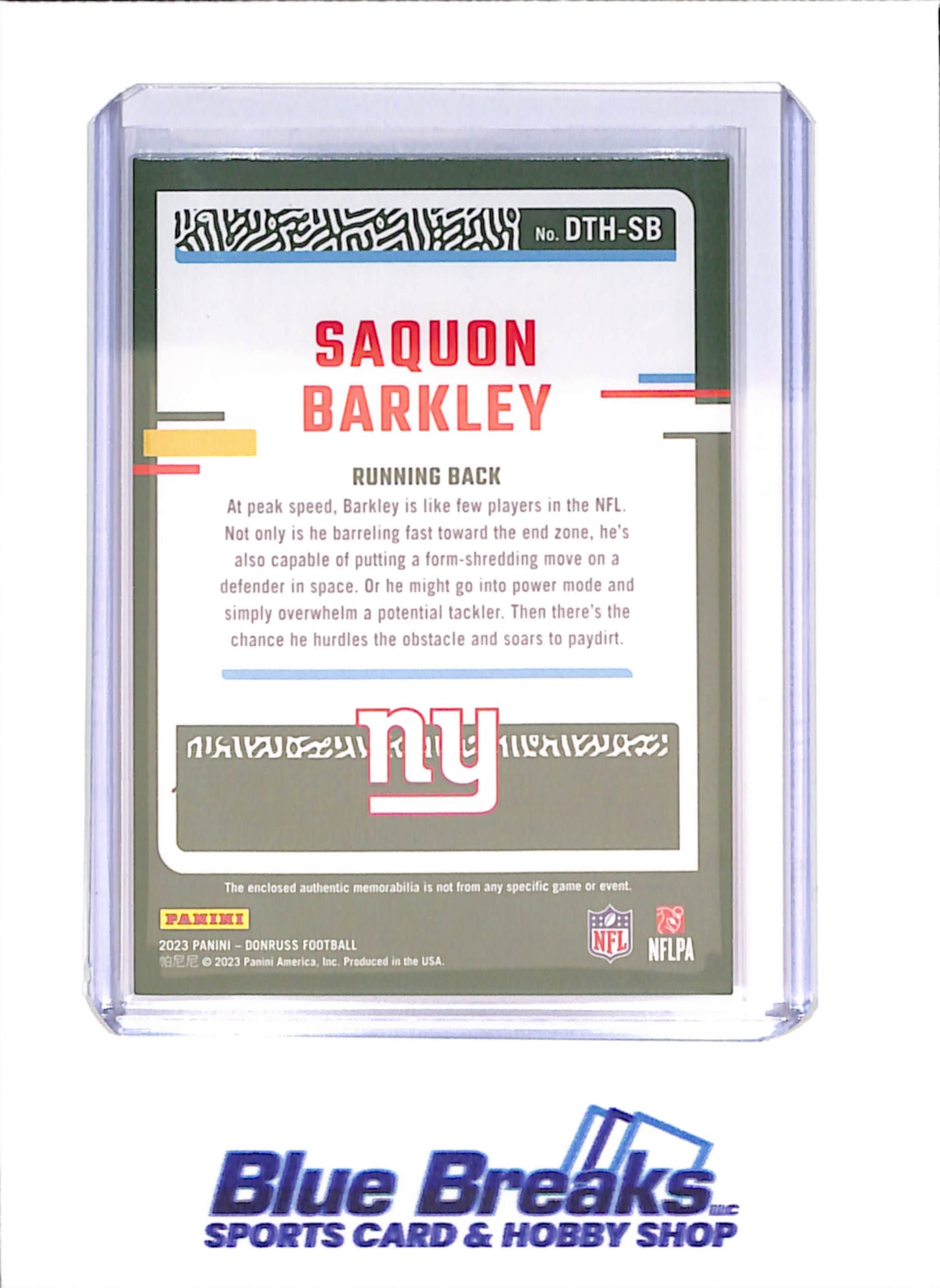 2023 Panini Donruss - Saquon Barkley - Threads - New York Giants - Football - #DTH-SB