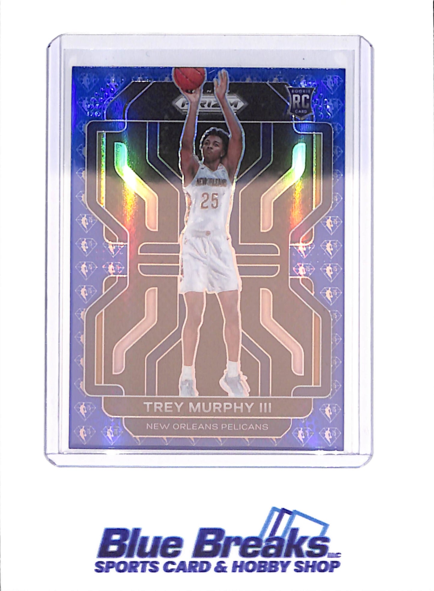 2021-22 Panini Prizm  - Trey Murphy III - Blue Diamond 75th Anniversary - RC - New Orleans Pelicans - Basketball - #288