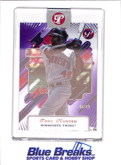 2025 Topps Pristine - Tori Hunter - 46/99 - Purple - Minnesota Twins - Baseball - #147