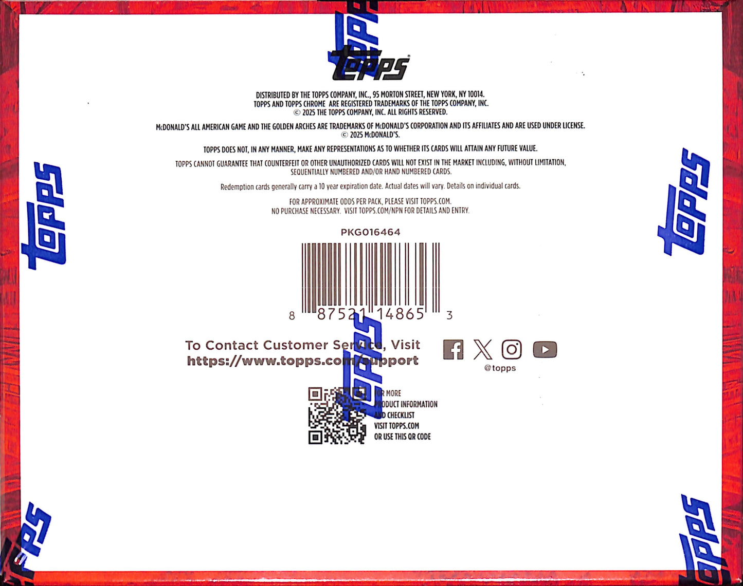 2025 Topps Chrome McDonald's All-American Basketball Hobby Box - Sealed Wax