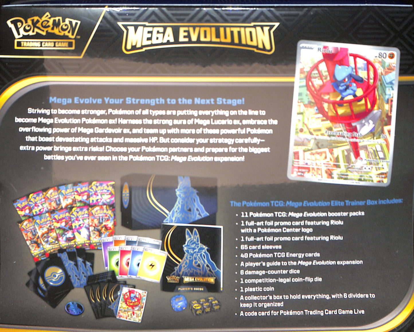 Pokemon - Mega Evolution Pokemon Center Elite Trainer Box - Mega Lucario - Sealed Wax