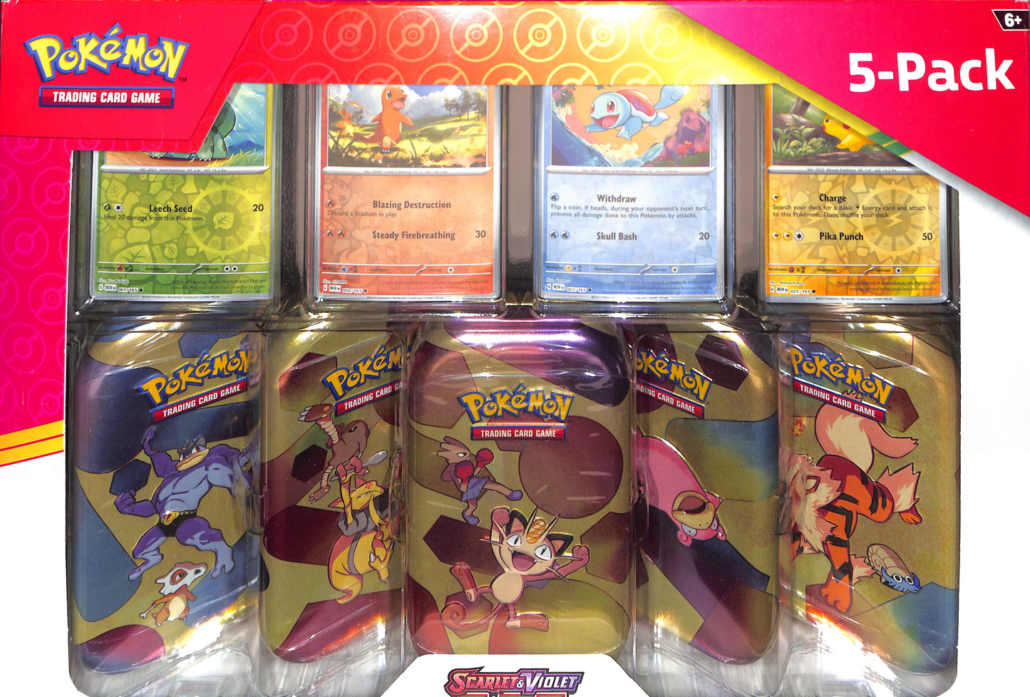 Costco Pokemon Scarlet & Violet 151 Mini Tin 5-pack (Magnetron/Meowth) - Miscellaneous Cards & Products (MCAP) - Sealed Wax