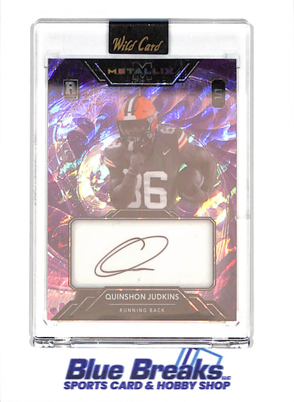 2025 Wild Card Metallix - Quinshon Judkins - Autograph - 1/1 - Rookie - Cleveland Browns - Football - #WMFA-QJ