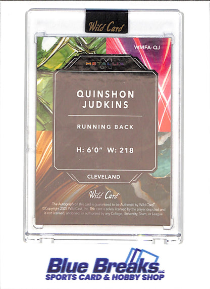 2025 Wild Card Metallix - Quinshon Judkins - Autograph - 1/1 - Rookie - Cleveland Browns - Football - #WMFA-QJ