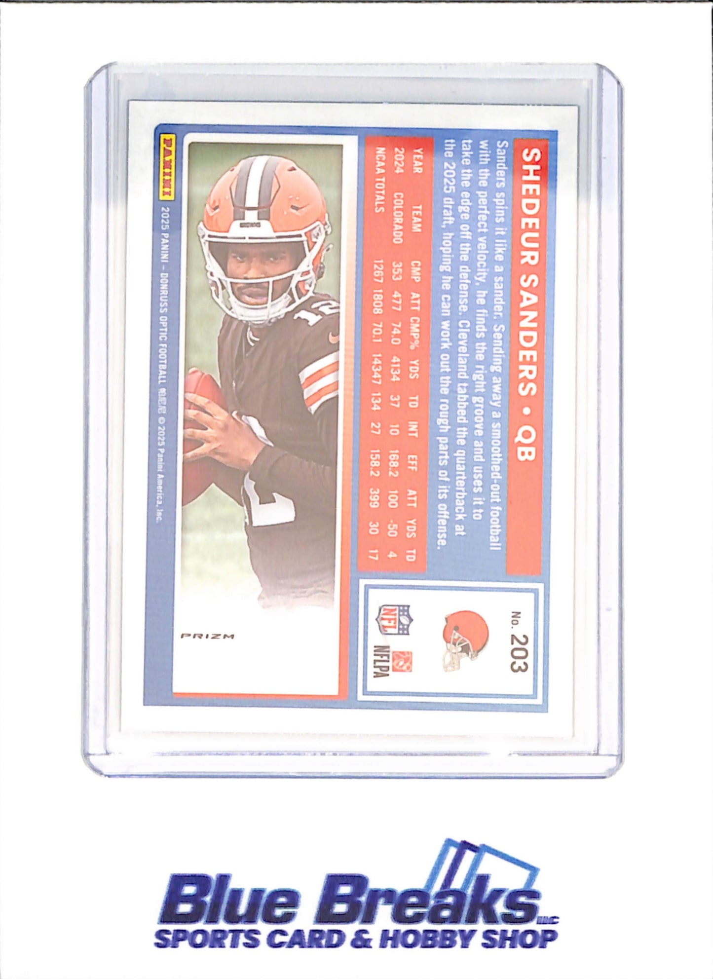 2025 Panini Donruss Optic - Shedeur Sanders - Green Hyper - Rated Rookie - Cleveland Browns - Football - #203