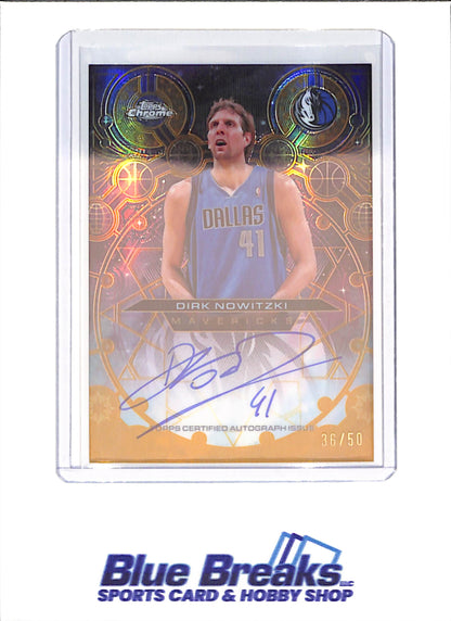 2025 Topps Chrome - Dirk Nowitzki - Chromographs - Autograph - 36/50 - Dallas Mavericks - Basketball - #CH-DN