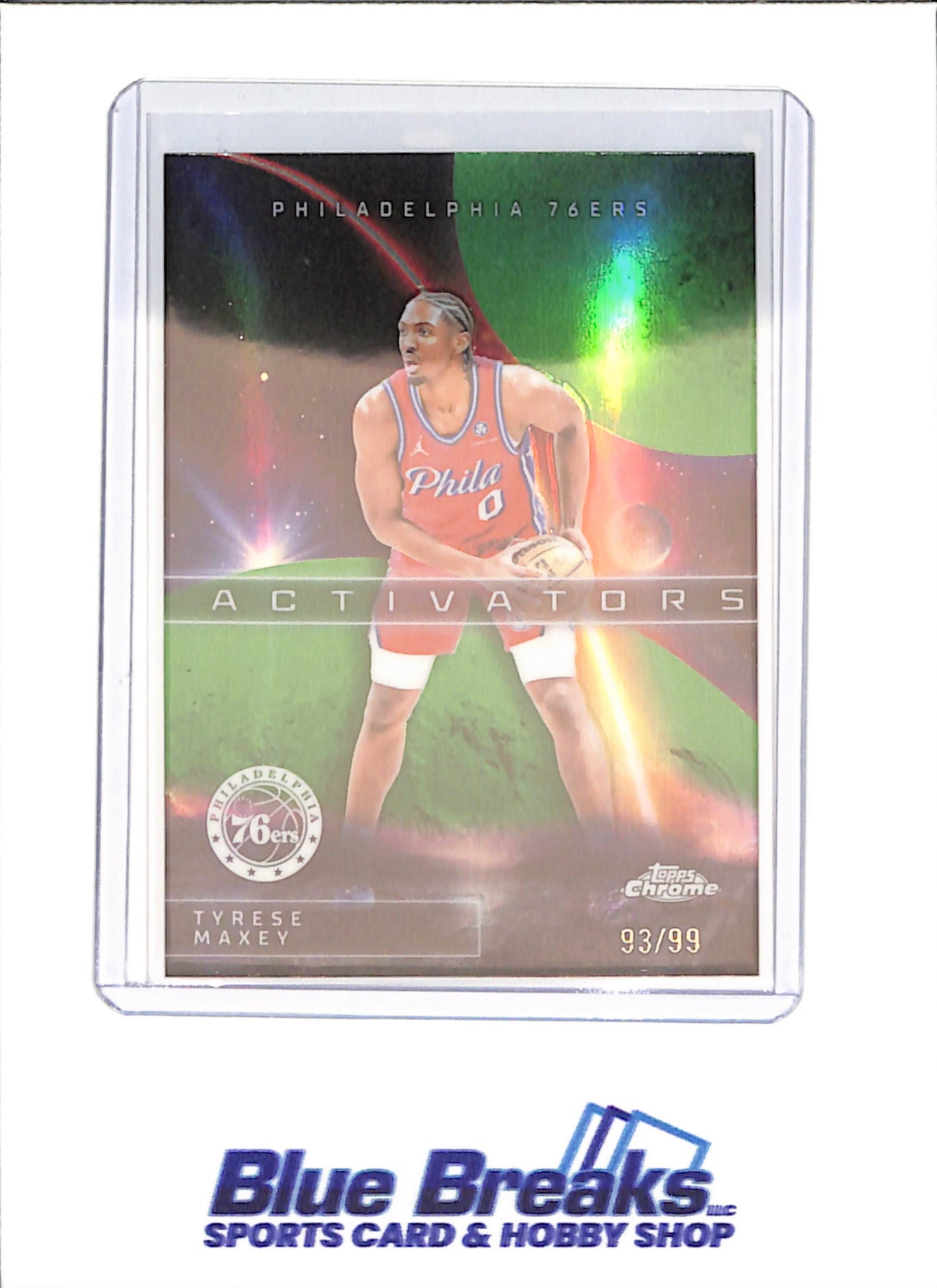 2025 Topps Chrome - Tyrese Maxey - Activators - Green - 93/99 - Philadelphia 76ers - Basketball - #AC-6