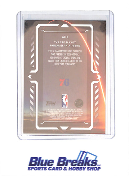 2025 Topps Chrome - Tyrese Maxey - Activators - Green - 93/99 - Philadelphia 76ers - Basketball - #AC-6