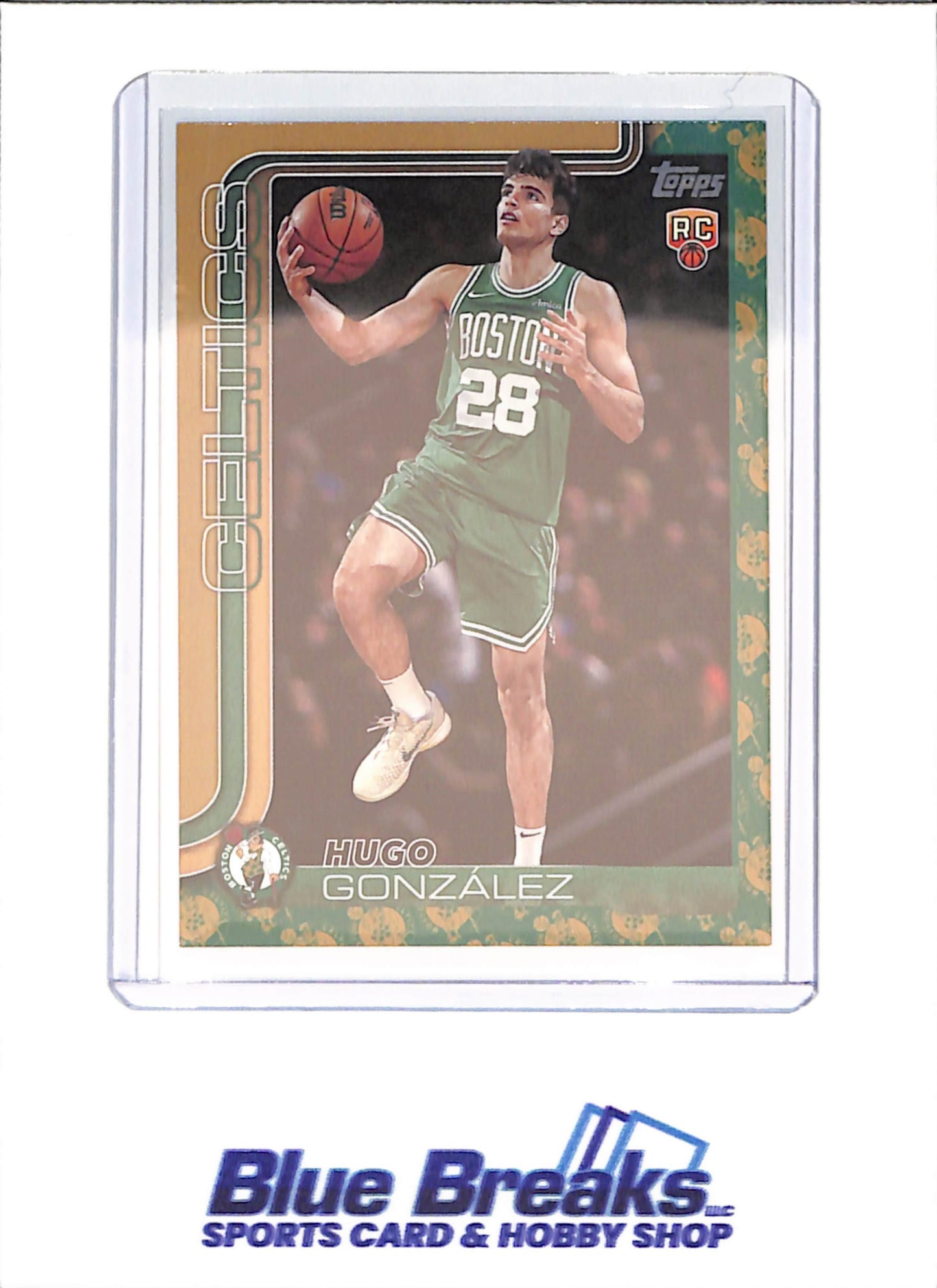 2025 Topps - Hugo Gonzalez - Team Color Logo Border - RC - Boston Celtics - Basketball - #228