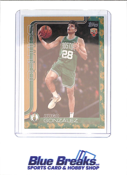 2025 Topps - Hugo Gonzalez - Team Color Logo Border - RC - Boston Celtics - Basketball - #228