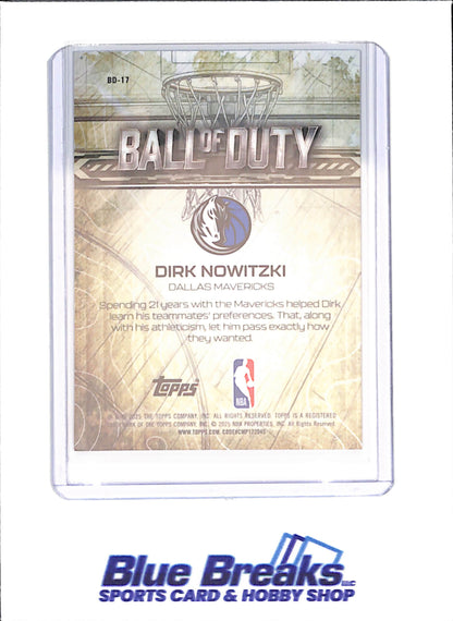 2025 Topps Chrome - Dirk Nowitzki - Ball of Duty - 39/299 - Dallas Mavericks - Basketball - #BD-17