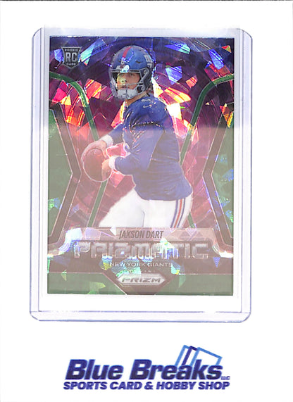 2025 Panini Prizm - Jaxson Dart - Prismatic - Green Ice - RC - New York Giants - Football - #6