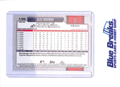 2026 Topps - Alex Bregman - Team Logo Border - Boston Red Sox - Baseball - #135