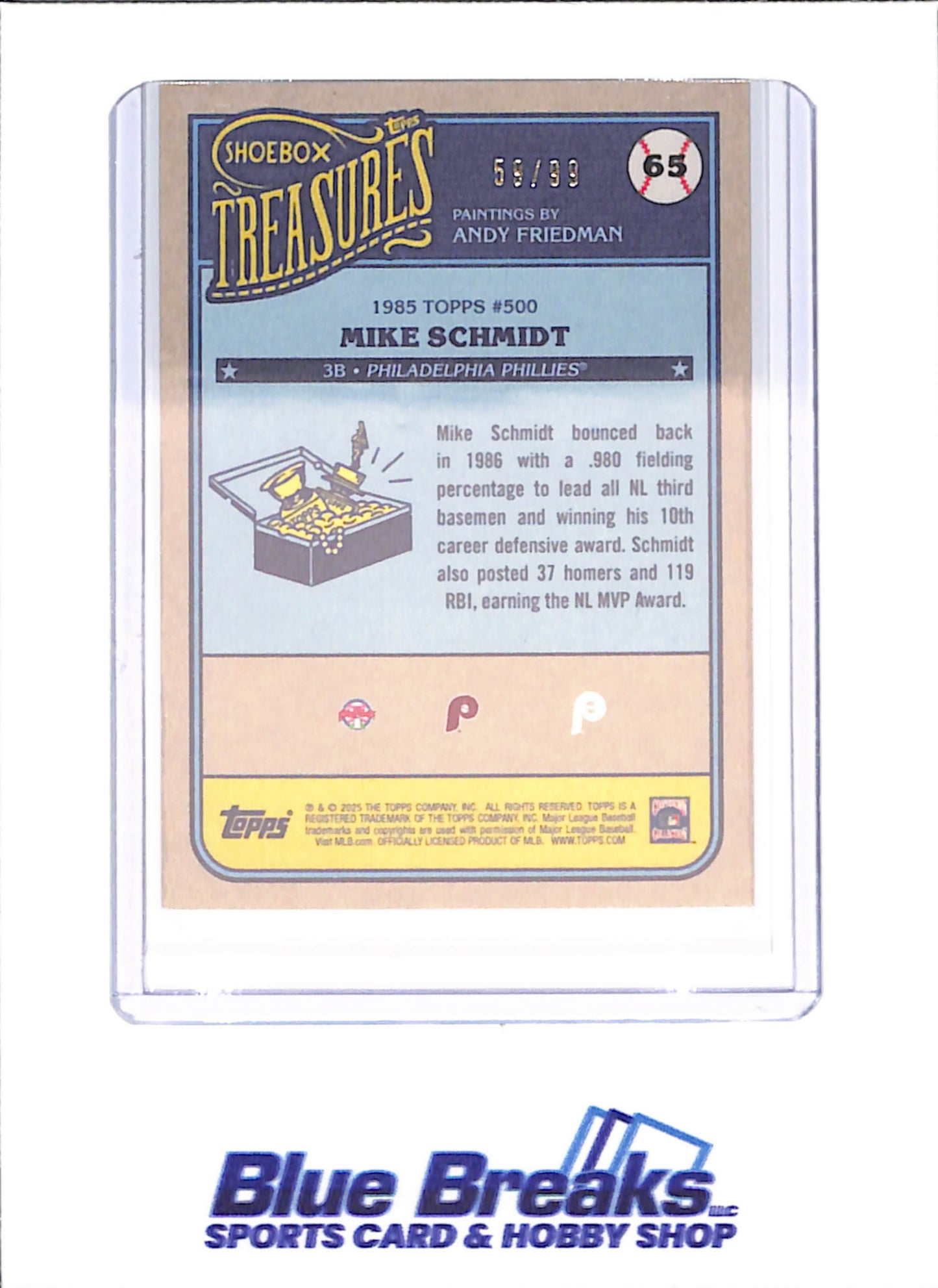 2025 Topps - Mike Schmidt - Shoebox Treasures by Andy Friedman - 59/99 - Philadelphia Phillies - Baseball - #65