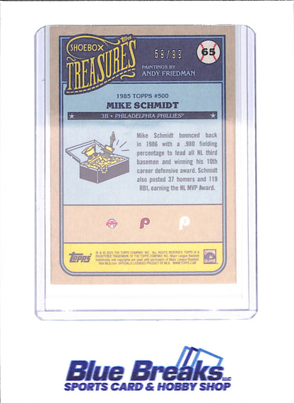 2025 Topps - Mike Schmidt - Shoebox Treasures by Andy Friedman - 59/99 - Philadelphia Phillies - Baseball - #65