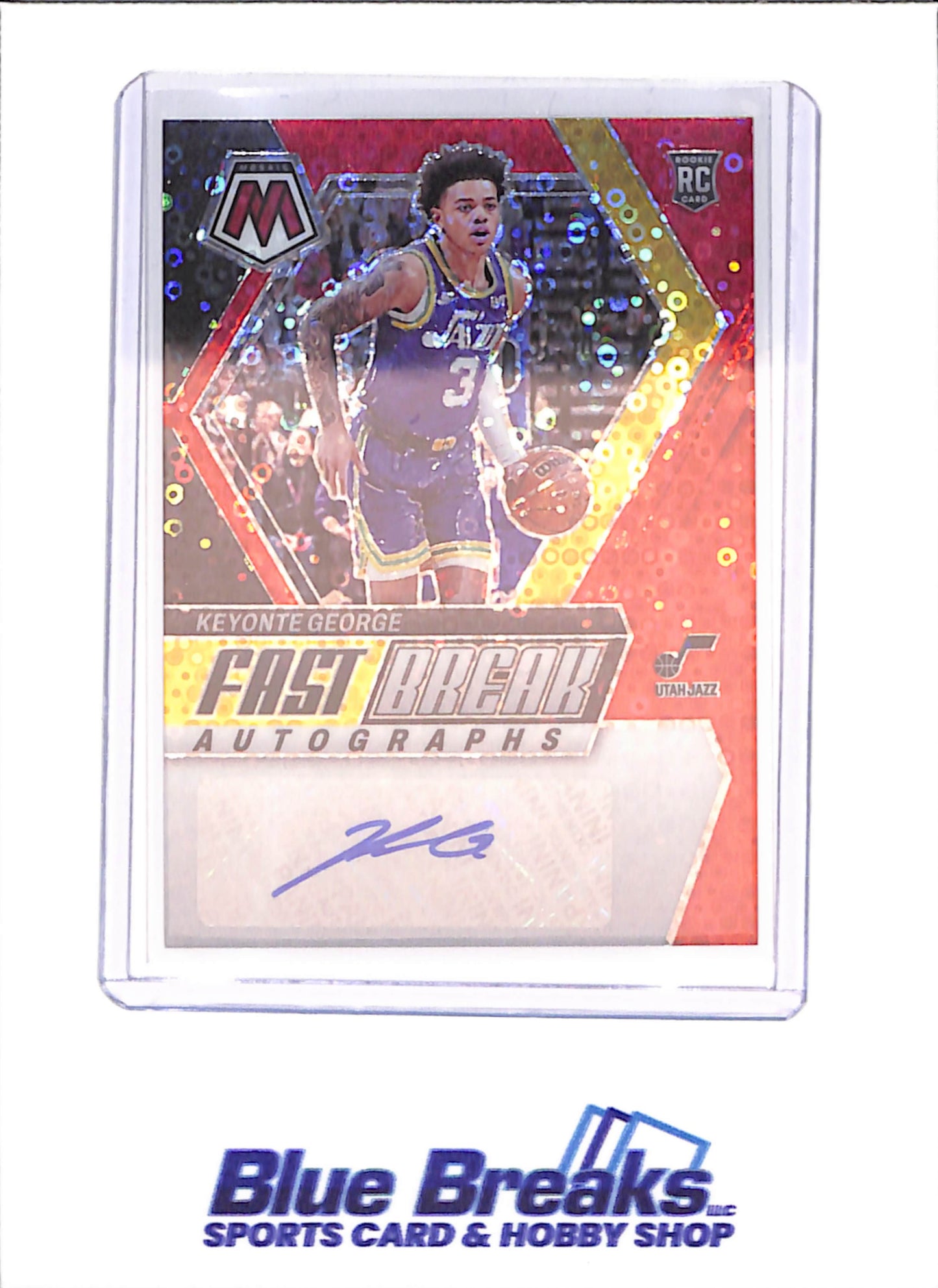 2023-24 Panini Mosaic - Keyonte George - Fast Break Autograph - 49/49 - RC - Utah Jazz - Basketball - #FB-KEY