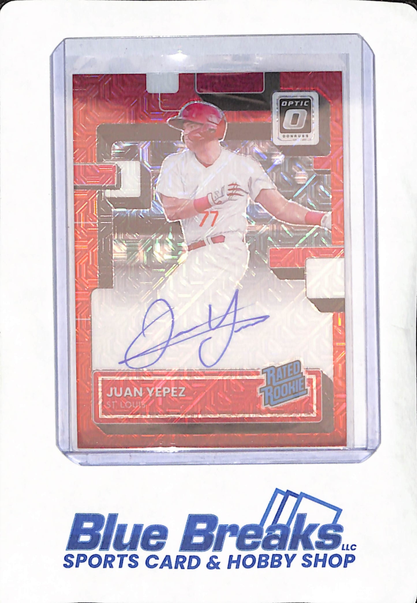 2022 Panini Donruss Optic - Juan Yepez - Autograph - St. Louis Cardinals - Baseball - Red Mojo - 35/99 - #RRS-JY