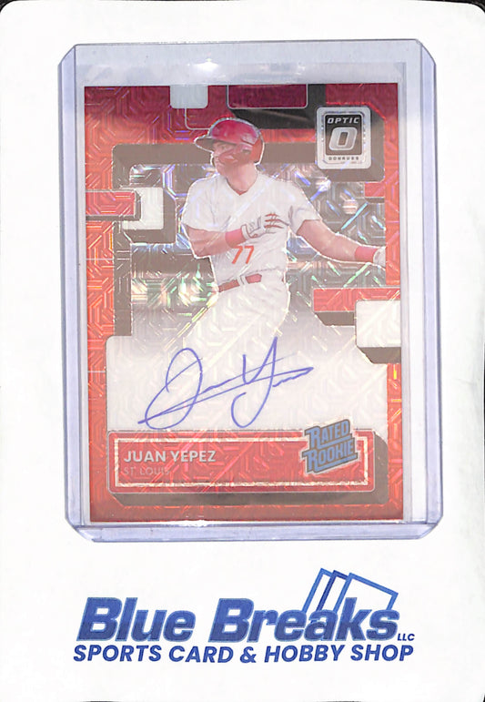 2022 Panini Donruss Optic - Juan Yepez - Autograph - St. Louis Cardinals - Baseball - Red Mojo - 35/99 - #RRS-JY