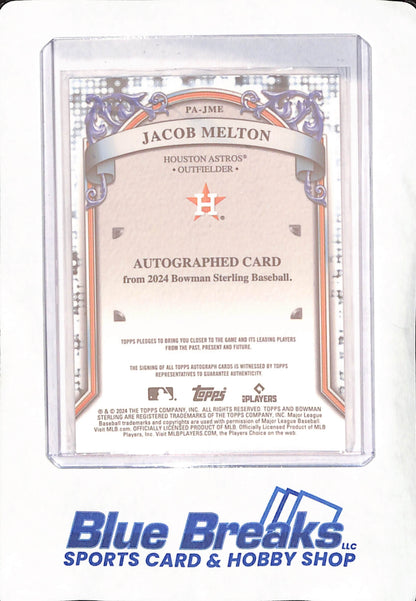 2024 Bowman Sterling - Jacob Melton - Autograph - Houston Astros - Baseball - #PA-JME