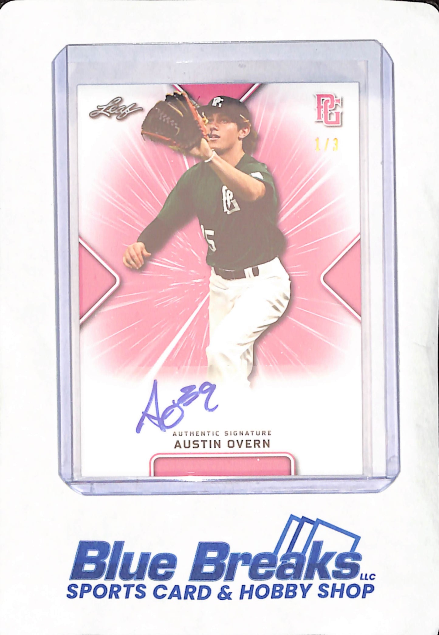 2021 Leaf Perfect Game - Austin Over - Autograph - Baseball - 1/3 - Pink - #BA-AO1