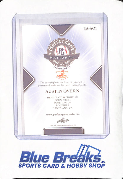 2021 Leaf Perfect Game - Austin Over - Autograph - Baseball - 1/3 - Pink - #BA-AO1