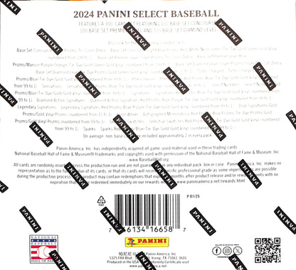 2024 Panini Select Hobby - Hobby Box - Baseball - Sealed Wax