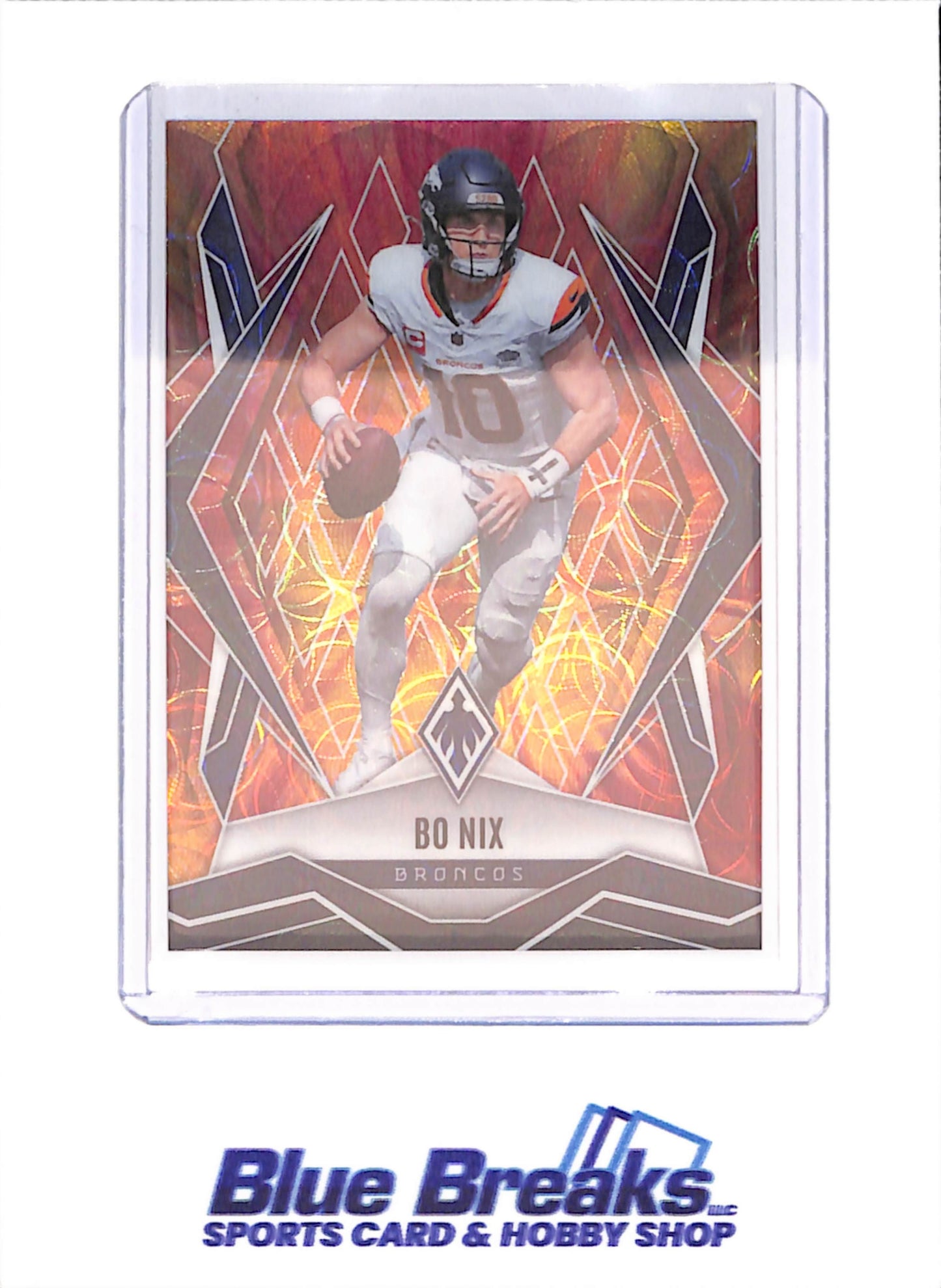 2025 Panini Phoenix - Bo Nix - 35/350 - Fire Burst - Denver Broncos - Football - #83