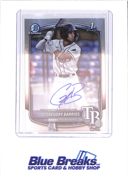 2025 Bowman Chrome - Gregory Barrios - 1st Bowman Autograph - Tampa Bay Rays - Baseball - #CPA-GB