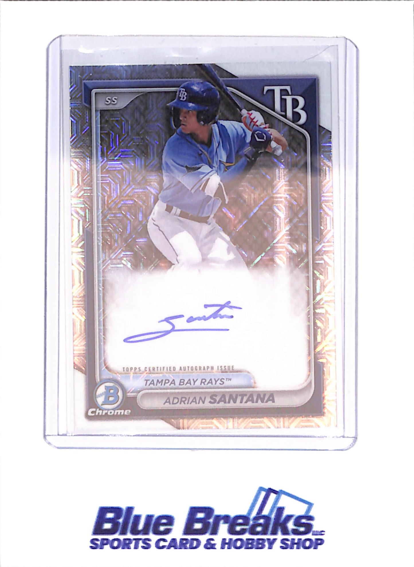 2025 Bowman Chrome - Adrian Santana - Mojo Auto - Tampa Bay Rays - Baseball - #BMA-AS