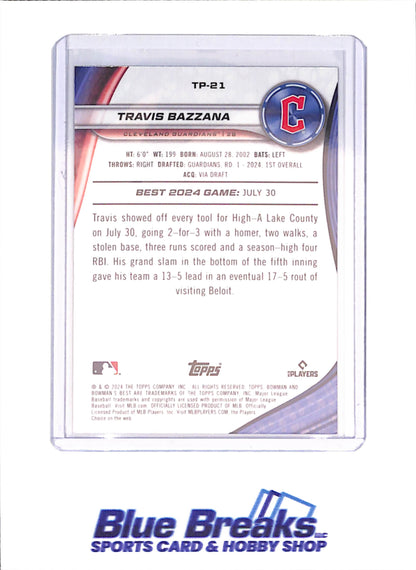2024 Bowman's Best - Travis Bazzana - Purple - 89/250 - Cleveland Guardians - Baseball - #TP-21