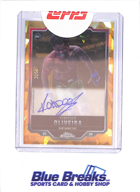 2025 Topps Chrome Sapphire - Vinicius Oliveira - RC - Autograph -  Yellow - 30/50 - UFC - #CRA-VO
