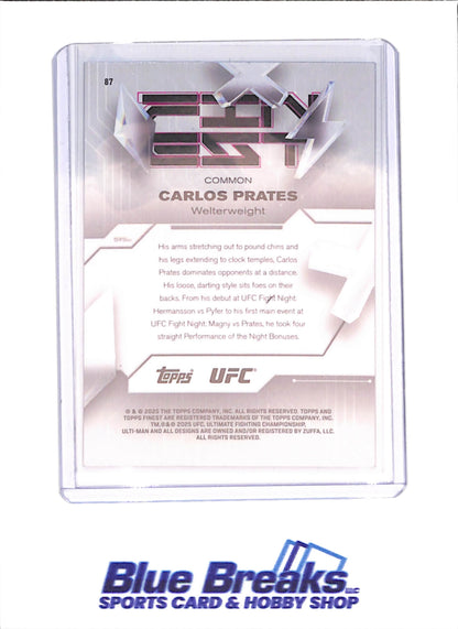 2025 Topps Finest - Carlos Prates - 183/250 - UFC - #87