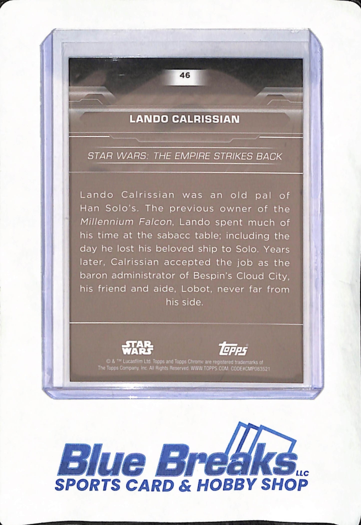 2024 Topps Chrome Black - Lando Calrissian - Star Wars - 16/50 - #46