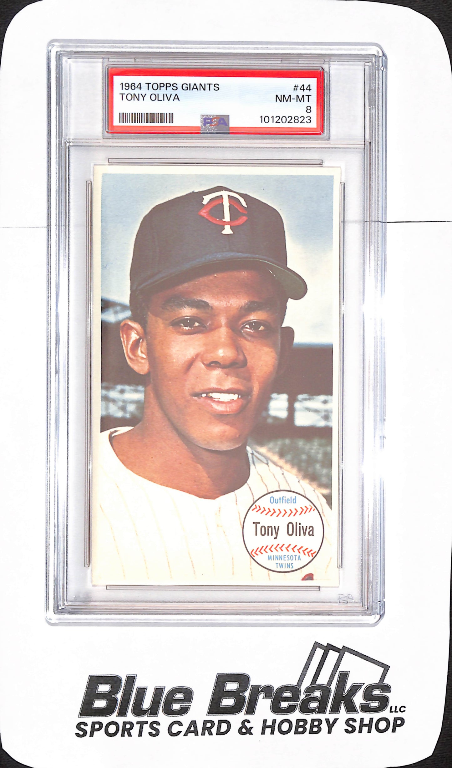 1964 Topps Giants - Tony Oliva - Minnesota Twins - Baseball - PSA 8 - #44