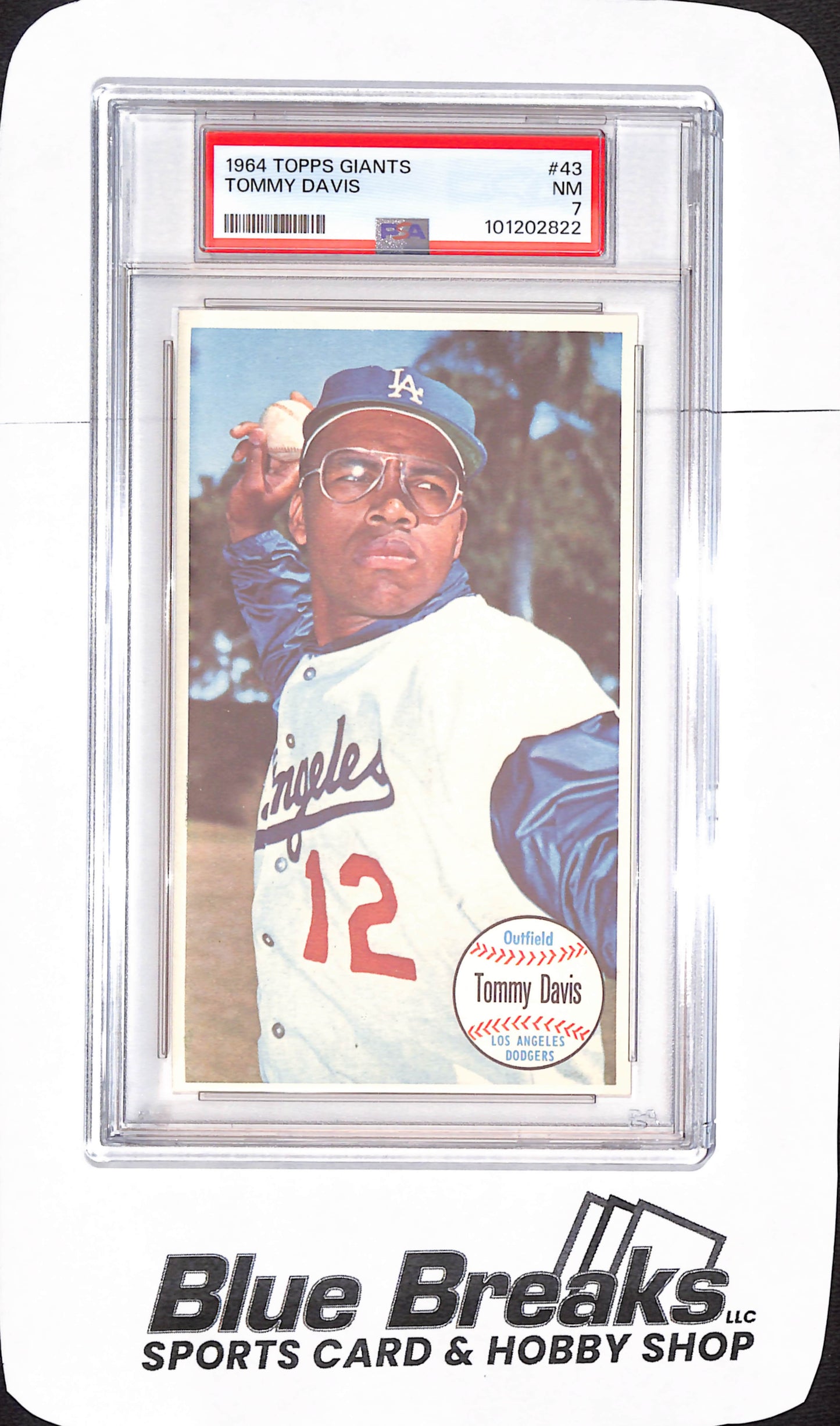 1964 Topps Giants - Tommy Davis - Los Angeles Dodgers - Baseball - PSA 7 - #43