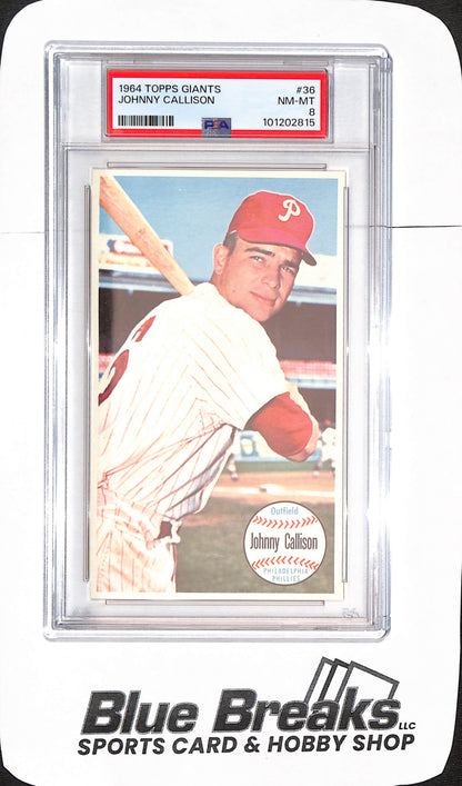 1964 Topps Giants - Johnny Callison - Philadelphia Phillies - Baseball - PSA 8 - #36
