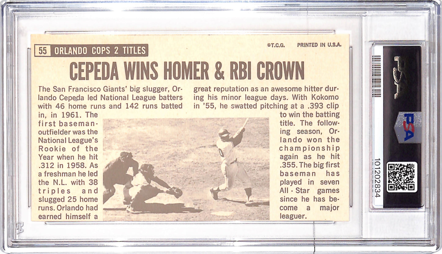 1964 Topps Giants - Orlando Cepeda - San Francisco Giants - Baseball - PSA 5 - #55