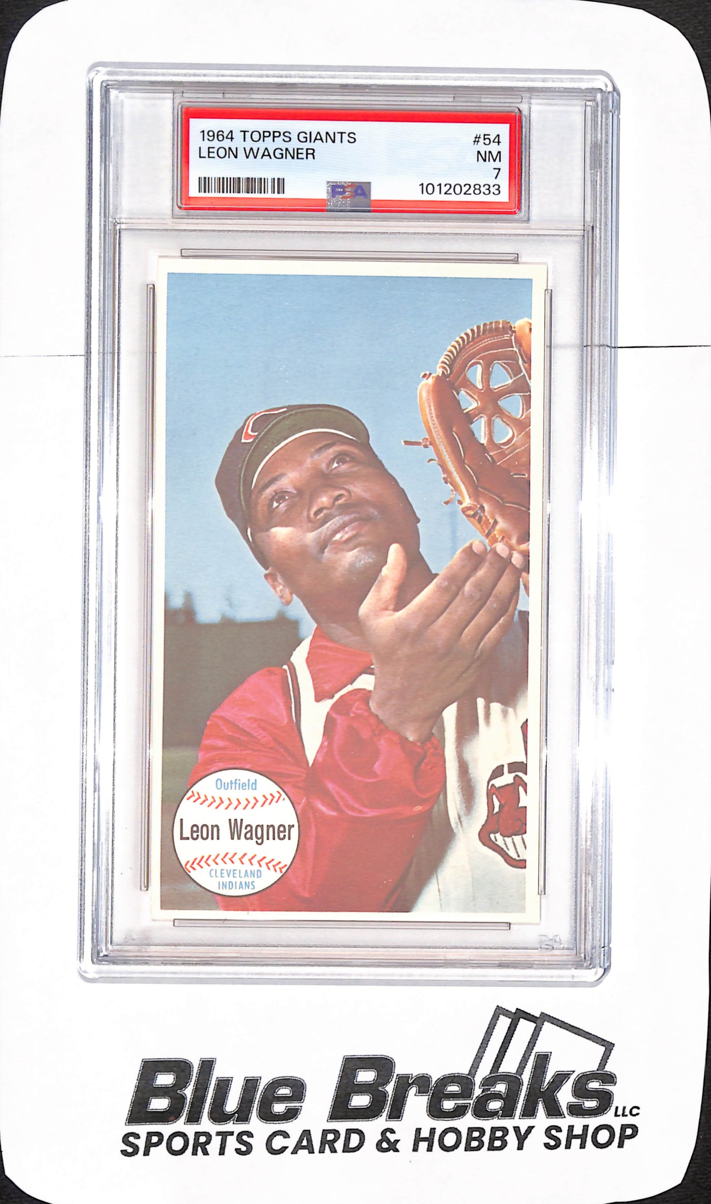 1964 Topps Giants - Leon Wagner - Cleveland Indians - Baseball - PSA 7 - #54