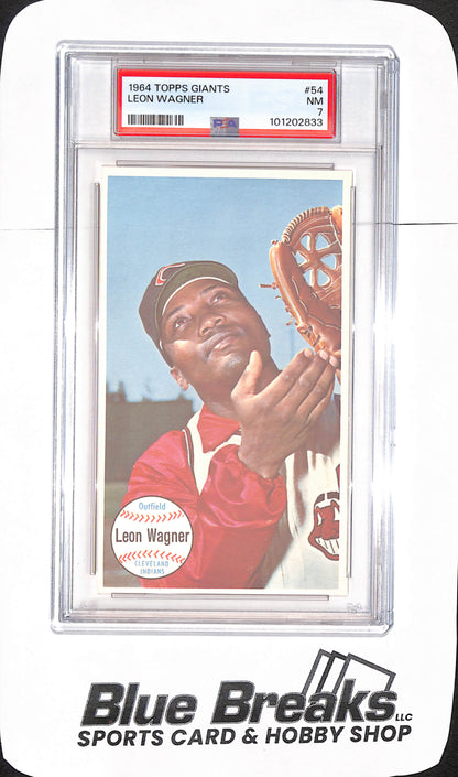 1964 Topps Giants - Leon Wagner - Cleveland Indians - Baseball - PSA 7 - #54