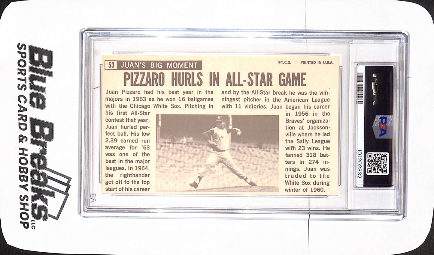 1964 Topps Giants - Juan Pizarro - Chicago White Sox - Baseball - PSA 8 - #53