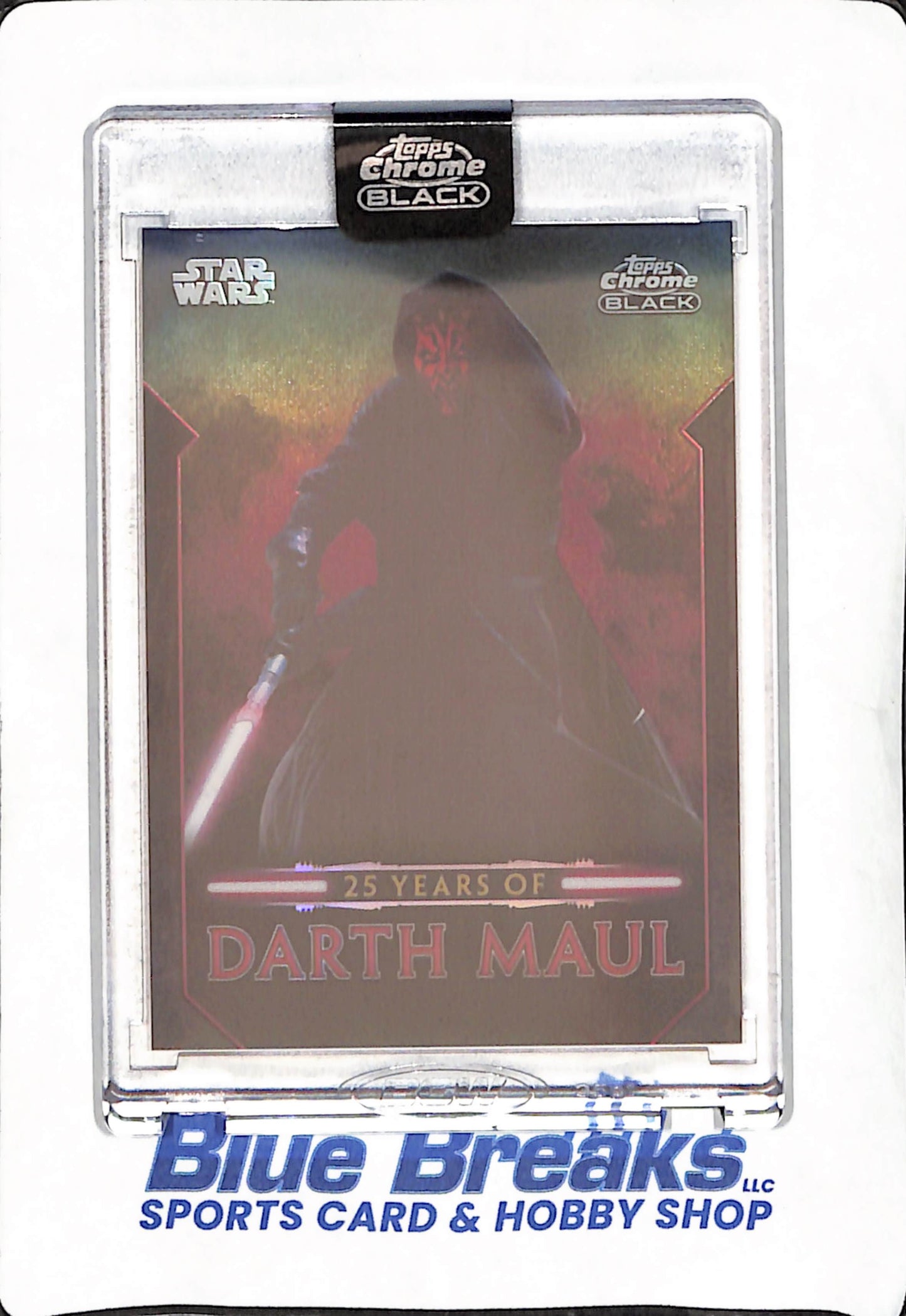 2024 Topps Chrome Black - 25 Years of Darth Maul - Star Wars - Encased - #DM-3