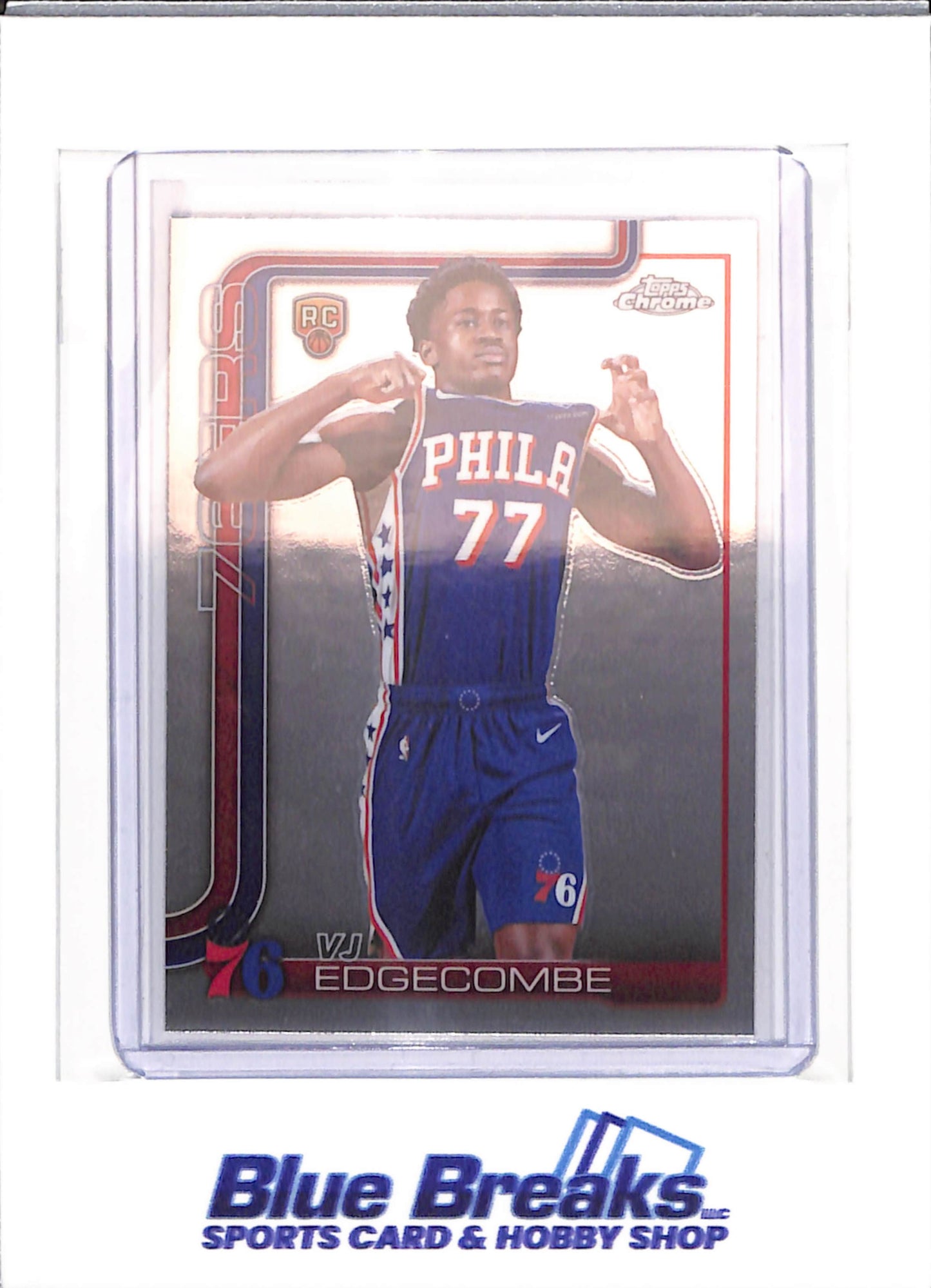 2025 Topps Chrome - Image Variation - VJ Edgecombe - RC - #253 - basketball - 76ers