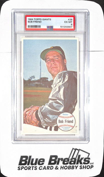 1964 Topps Giants - Bob Friend - Pittsburgh Pirates - Baseball - PSA 6 - #28