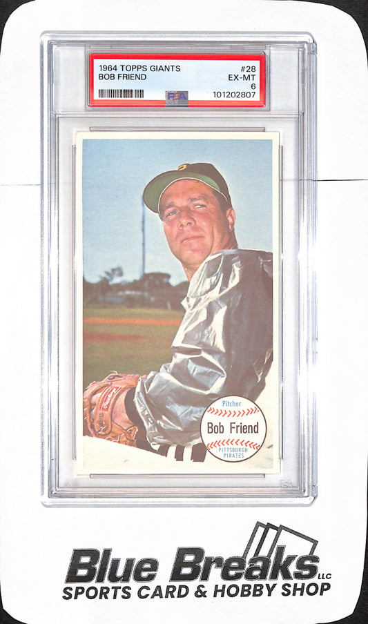 1964 Topps Giants - Bob Friend - Pittsburgh Pirates - Baseball - PSA 6 - #28