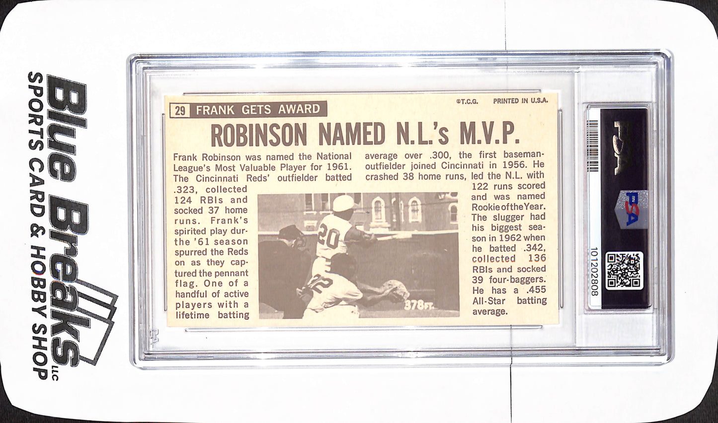 1964 Topps Giants - Frank Robinson - Cincinnati Reds - Baseball - PSA 6 - #29