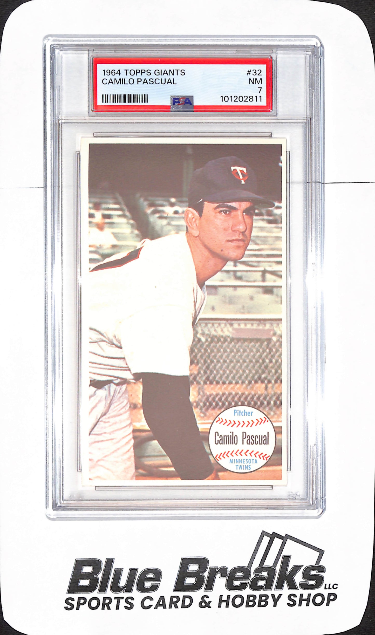 1964 Topps Giants - Camilo Pasqual - Minnesota Twins - Baseball - PSA 7 - #32