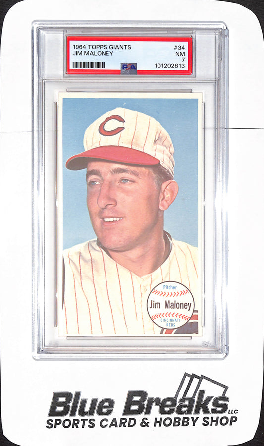 1964 Topps Giants - Jim Maloney - Cincinnati Reds - Baseball - PSA 7 - #34