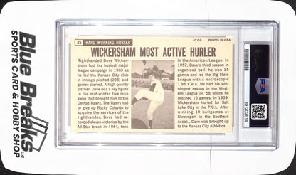1964 Topps Giants - Dave Wickersham - Detroit Tigers Baseball - PSA 6 - #35