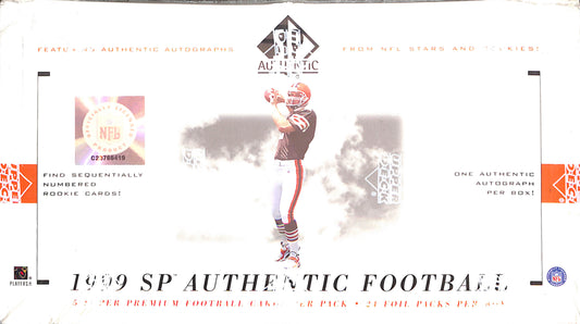 1999 SP Authentic Football Hobby Box - Sealed Wax