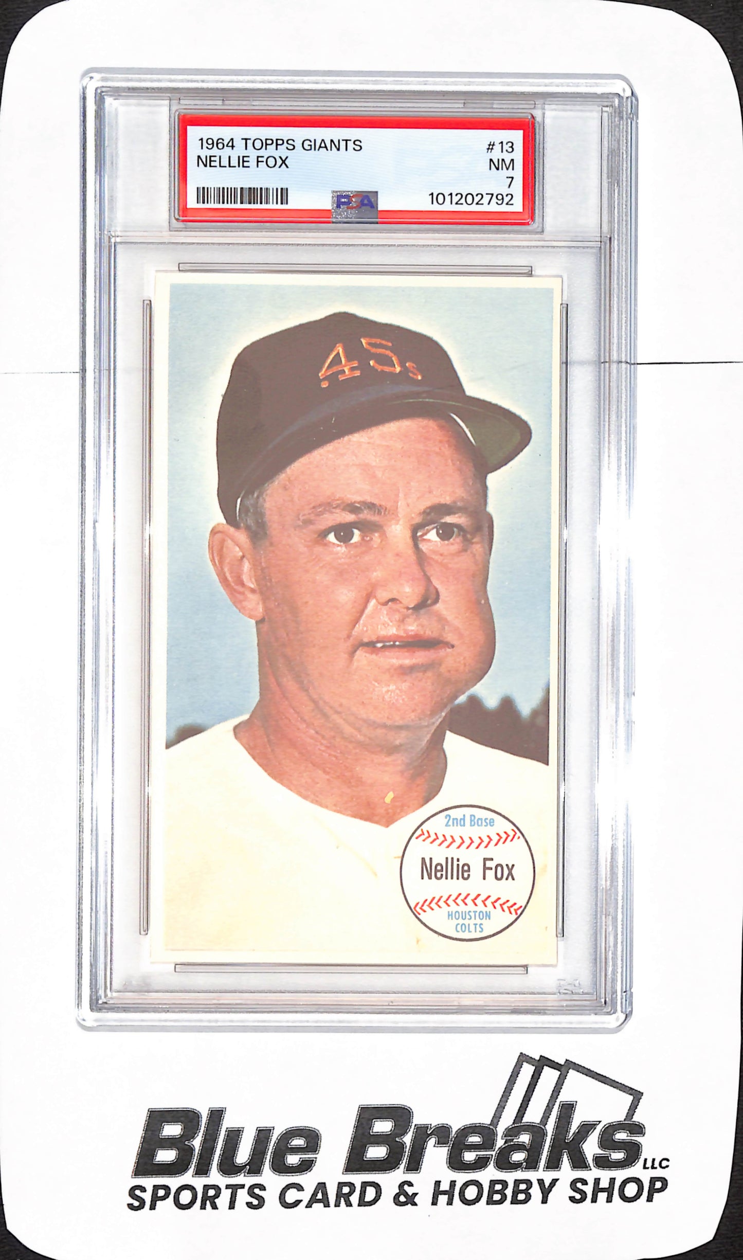 1964 Topps Giants - Nellie Fox - Houston Colts - Baseball - PSA7 - #13